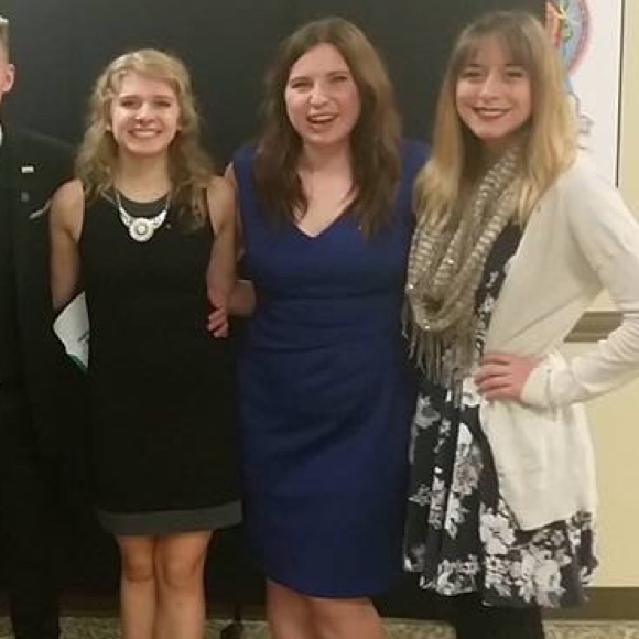 Blue Homecoming Dress (Like New) - Picture 3 of 4